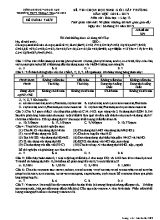 Đề thi chọn học sinh giỏi cấp trường môn Hóa học Lớp 12 - Mã đề 209 - Năm học 2018-2019 - Trường THPT Thuận Thành 2